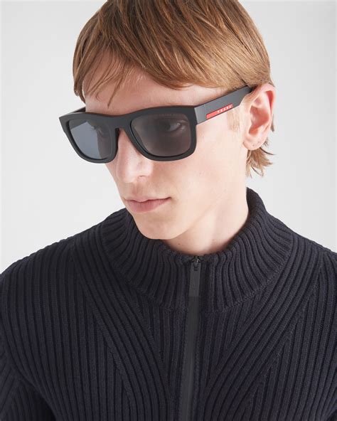 prada aviator linea rossa logo|Prada Linea Rossa Active Sunglasses.